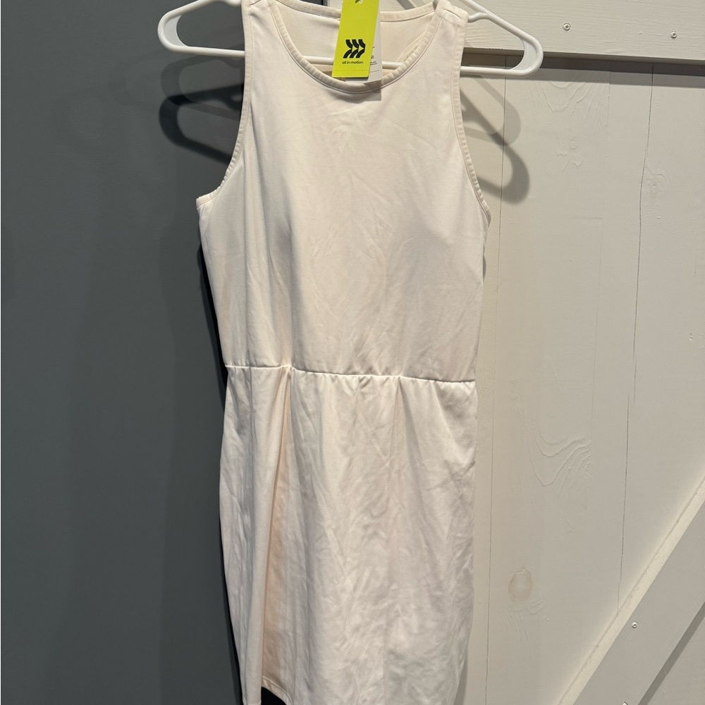 All in Motion Off white dress, moisture wicking, quick drying, UPF 50+, Size Med